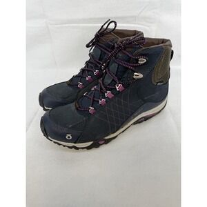 Oboz Women's Sapphire Navy Mid B-Dry Waterproof Hiking Boot Size 9 EUC